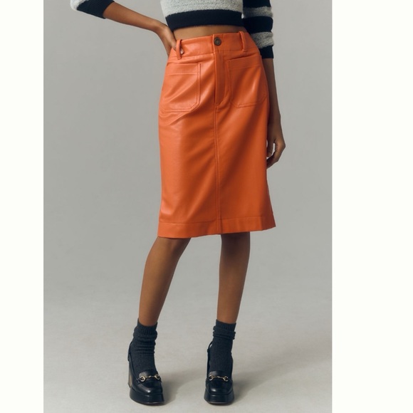 Anthropologie Dresses & Skirts - NWT Anthropologie The Colette Faux Leather Skirt by Maeve S